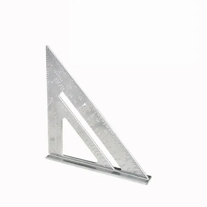 7-Inch Aluminum Speed Square with Inch/Metric Scales – Precision Measuring Tool for Woodworking and Carpentry