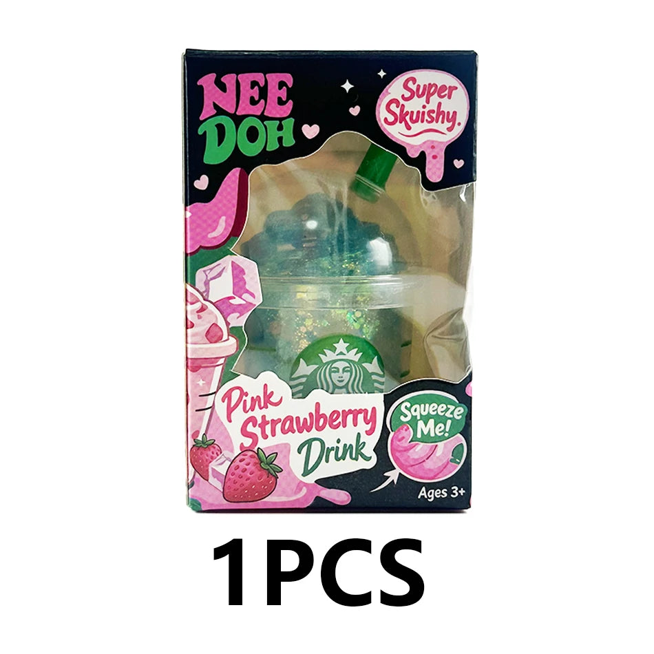 2026 New Need Doh Blind Box, Stress Relief Drink Cup, Sensory Squeeze Toy, Colorful Squishy Stress Relief Toy, Birthday Gift