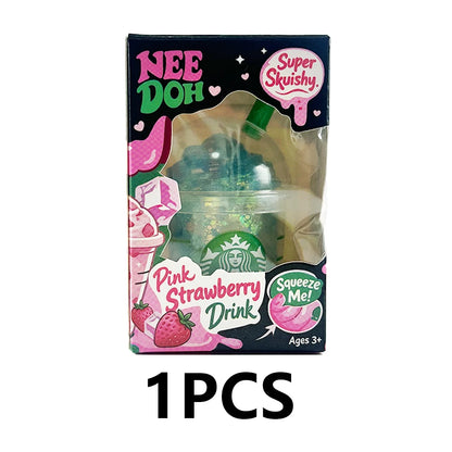 2026 New Need Doh Blind Box, Stress Relief Drink Cup, Sensory Squeeze Toy, Colorful Squishy Stress Relief Toy, Birthday Gift