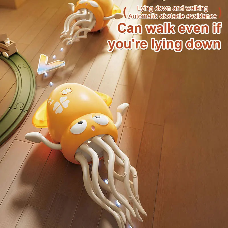 1pc Auto-sensing Avoiding Obstacles funny Dancing Octopus baby toy with music light to baby learn crawling guidance and head up