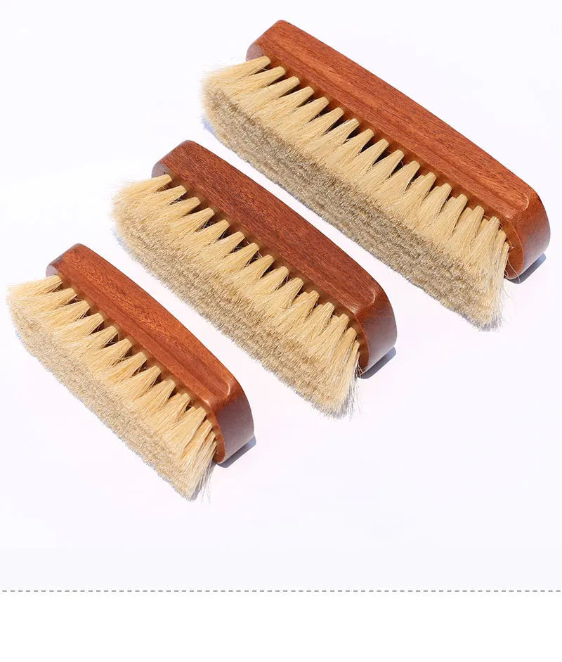 Soft Bristle Horse Hair Shoe Brush for Polishing Shoe Oil Cleaning Brush for Leather Shoes Cleaning Tools