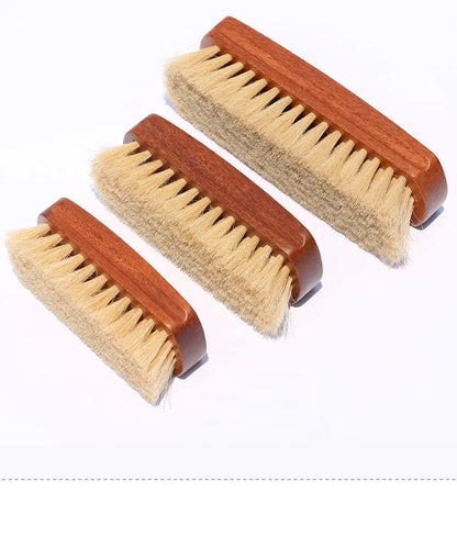 Soft Bristle Horse Hair Shoe Brush for Polishing Shoe Oil Cleaning Brush for Leather Shoes Cleaning Tools