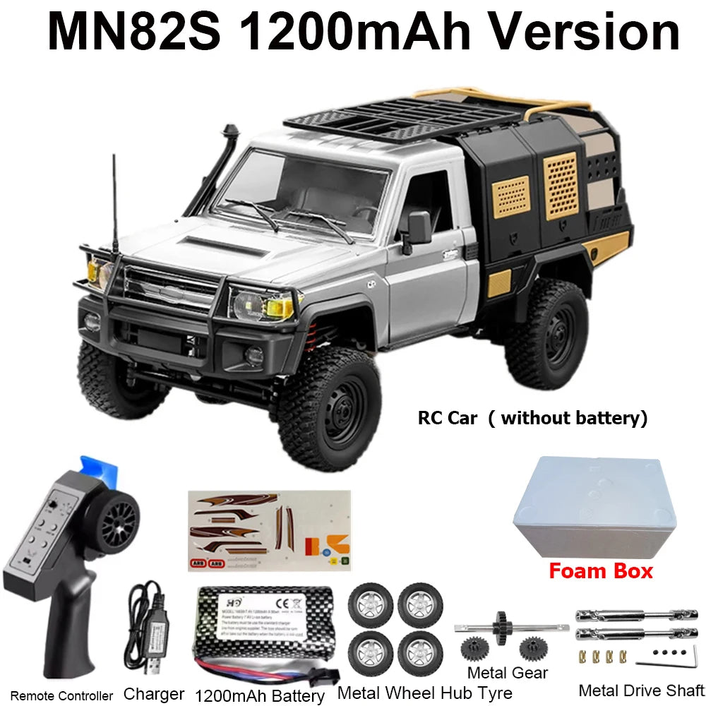 MN82S MN82 MN82PRO RC Car 1/12 4WD 2.4G Remote Control Car Climbing Off-road RC Crawler LED Light Truck RC Toys As Kids Gift