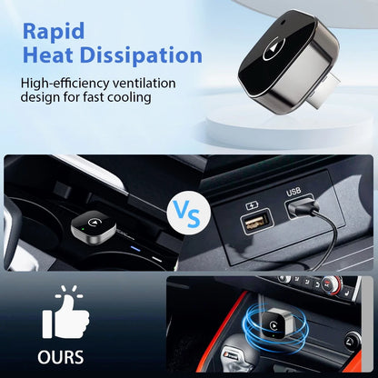 2026 New Wireless Car Adapter, Auto Connect for iPhone & Android, 5GHz WiFi
