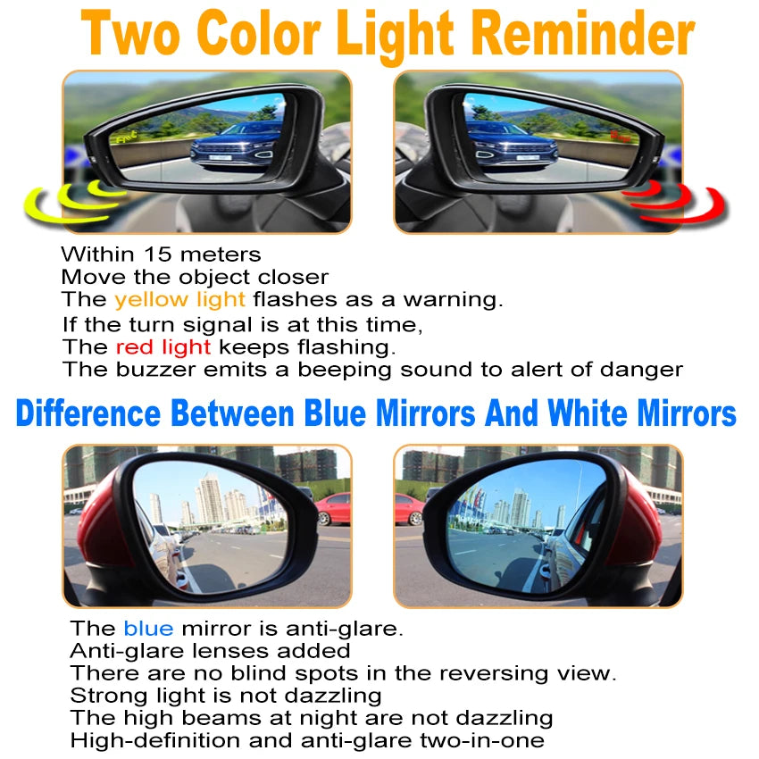 For Mazda ATENZA 2014-2021 BSD BSM blind spot Radar detection system 24GHZ Microwave Sensor BSA Mirror light alarm Anti Glare