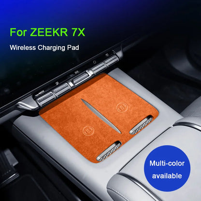 For ZEEKR 7X 2025 Super Suede Interior Accessory, Car Central Control Sliding Cover Panel Steering Wheel Decal Air Outlet Trim