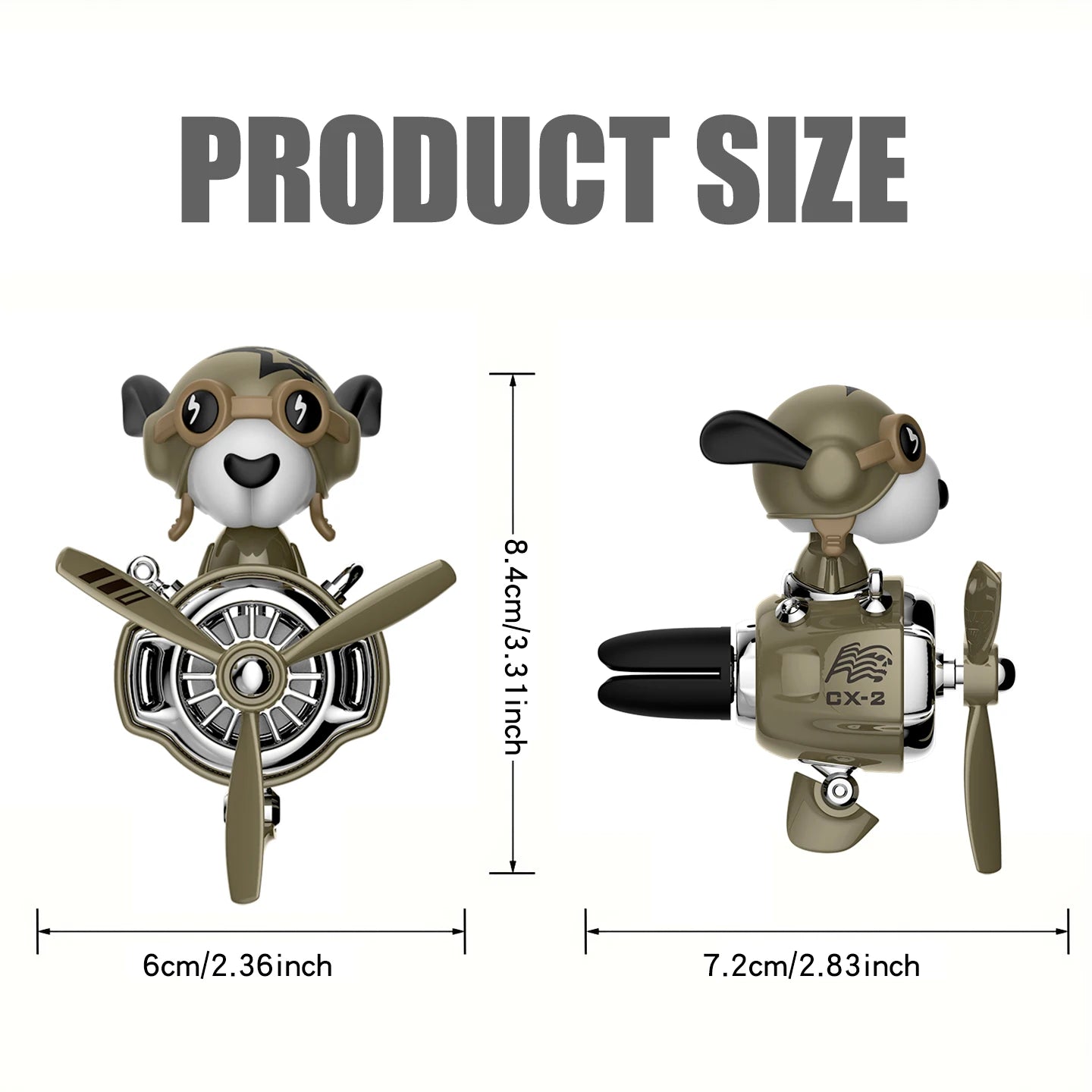 Cool hound dog bobble head shaking rotate plane pilot car air freshener vent accessories decorations ornament fragrance diffuser