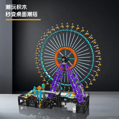 The Great Ball Transportation Assembly Toys The Motorized Ball Ferris Wheel Building Block Desktop Ornament Brick Set Boys Gifts