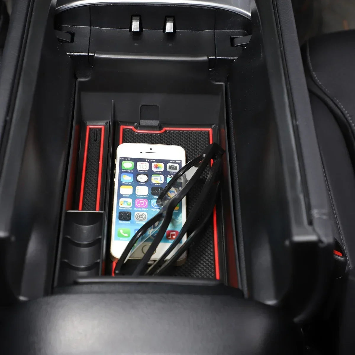 Weizhida For Mercedes Benz C Class W206 2022-2025 ABS Car Central Control Armrest Box Storage Box Cell Phone Box Car Accessories