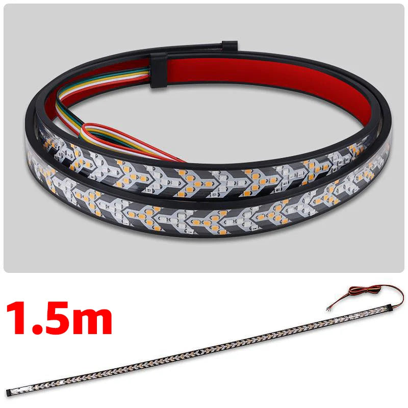12 24V Car Truck LED Tailgate Light Strip Dynamic Flowing Arrow Tail Light LED Strip Brake Light Turn Signal Warning Lamp