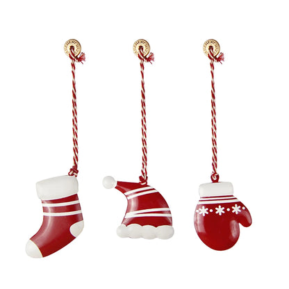 Aizulhomey Metal Christmas ornaments double-sided hand painted iron pendant christmas tree decoration gifts arts handicraft