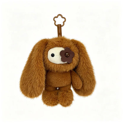 18/30cm Juju Rabbit Keychain Flower Eye Juju Rabbits Keyring Long Ears Bunny Keyring Cute Rabbit Pendant Halloween Birthday Gift