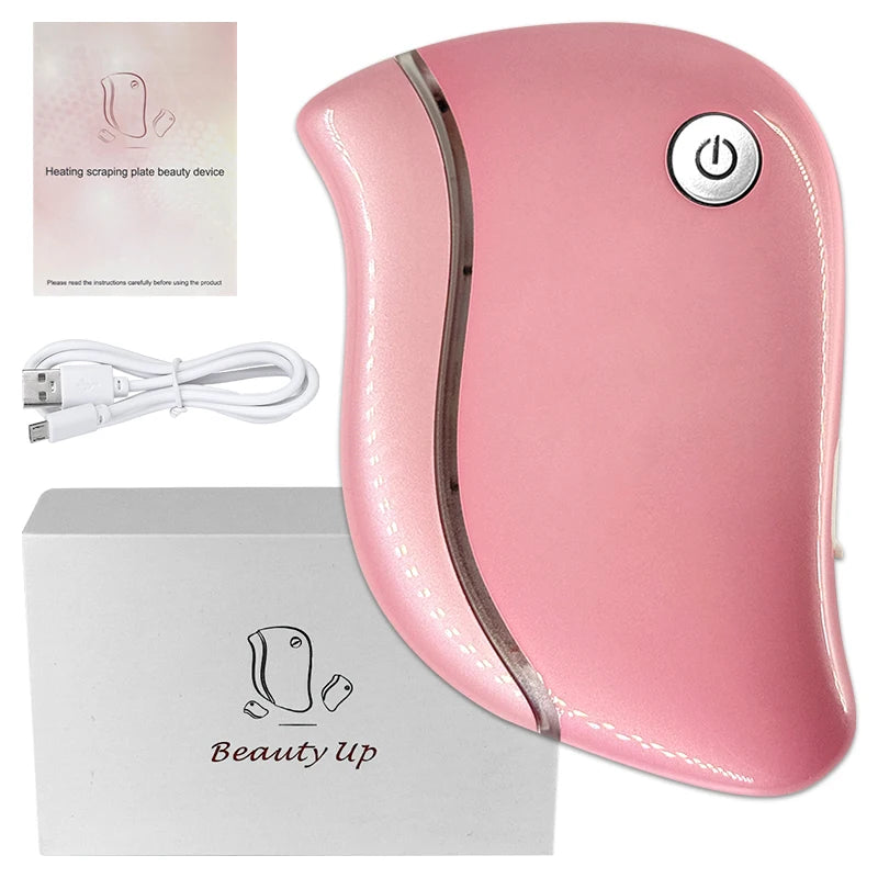 4 in 1 Electric Facial Scraping massager Heat Vibration Sculpting Tightening Anti-Aging Wrinkles Face Puffiness Relief skin care