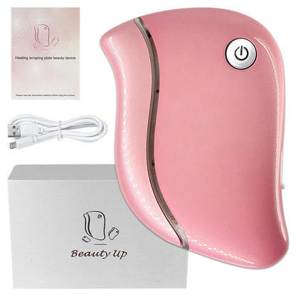 4 in 1 Electric Facial Scraping massager Heat Vibration Sculpting Tightening Anti-Aging Wrinkles Face Puffiness Relief skin care