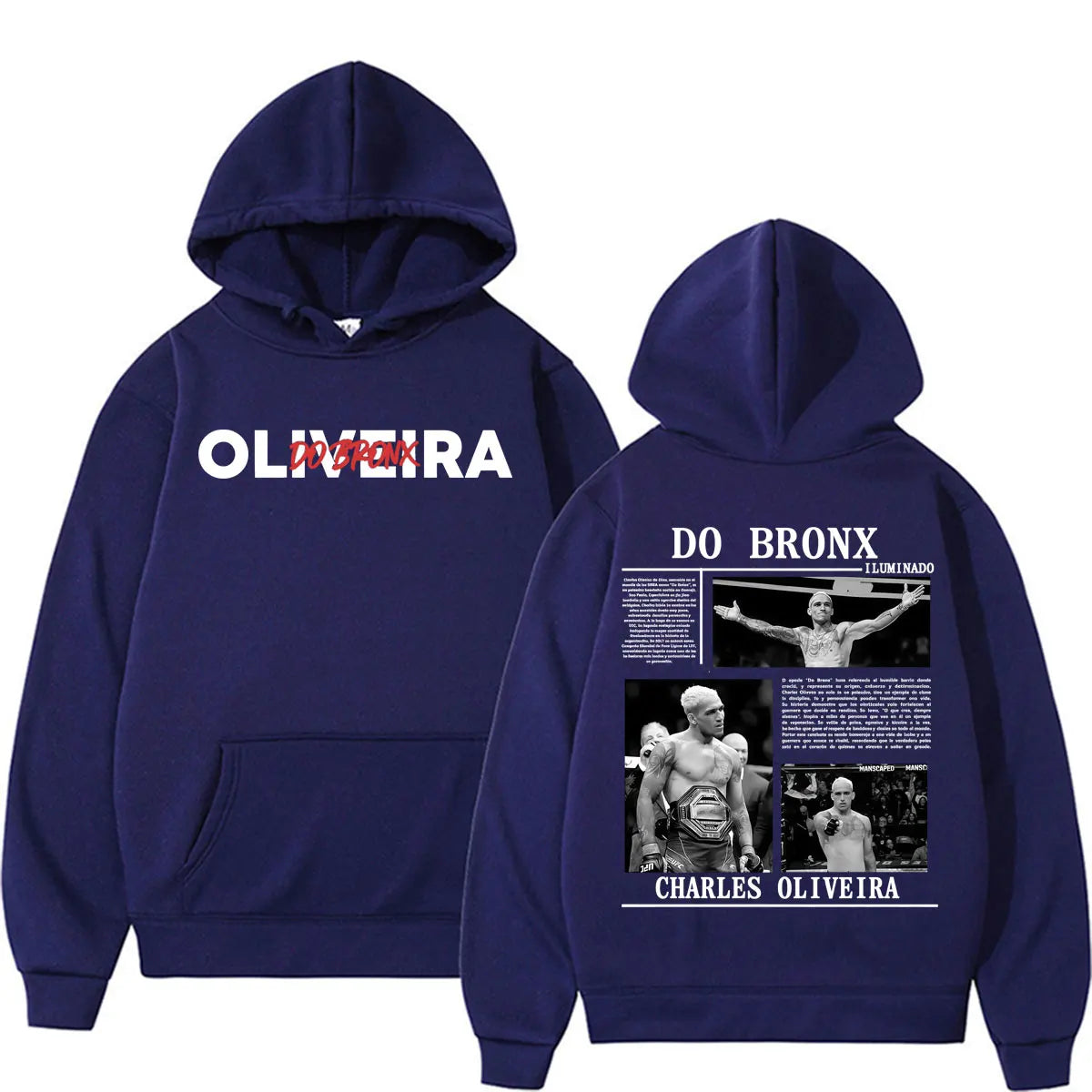Limited Do Bronx Charles Oliveira Graphic Hoodies Men Women Harajuku Retro Gothic Sweatshirt Casual Fleece Long Sleeve Pullovers