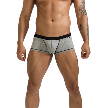 6Pack Mens Boxer Briefs Low Rise Boxers Breathable Single Layer U Convex Pouch Mens Underwear