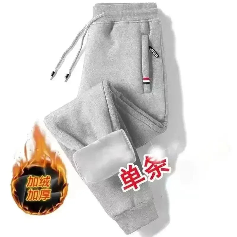 Autumn Winter Plush Thickened Sports Pants for Men  Warm Casual Joggers Pants Loose Leggings for Men Sweatpants