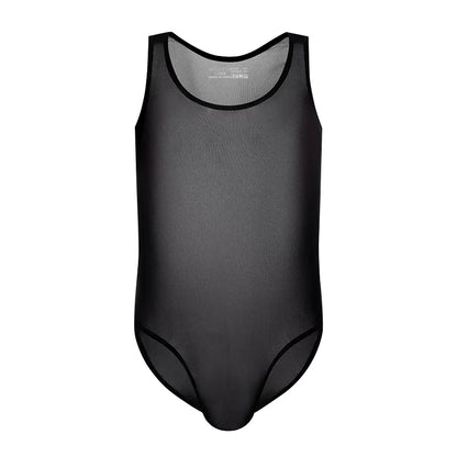 New Mens Summer Sexy Mesh Transparent Fishnet T-shirt Camisole Gym Training Tank Top Vest Underpants Breathable Thin Male Vest