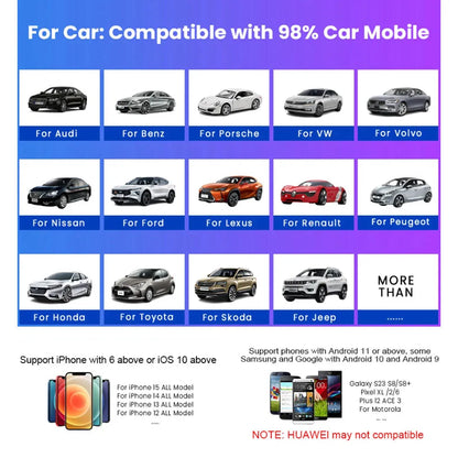 Skilldrive 2026 Mini 2 in 1 CarPlay Adapter Wireless Android Auto Adapter AI Smart Box Intelligent System for Wired CarPlay Car