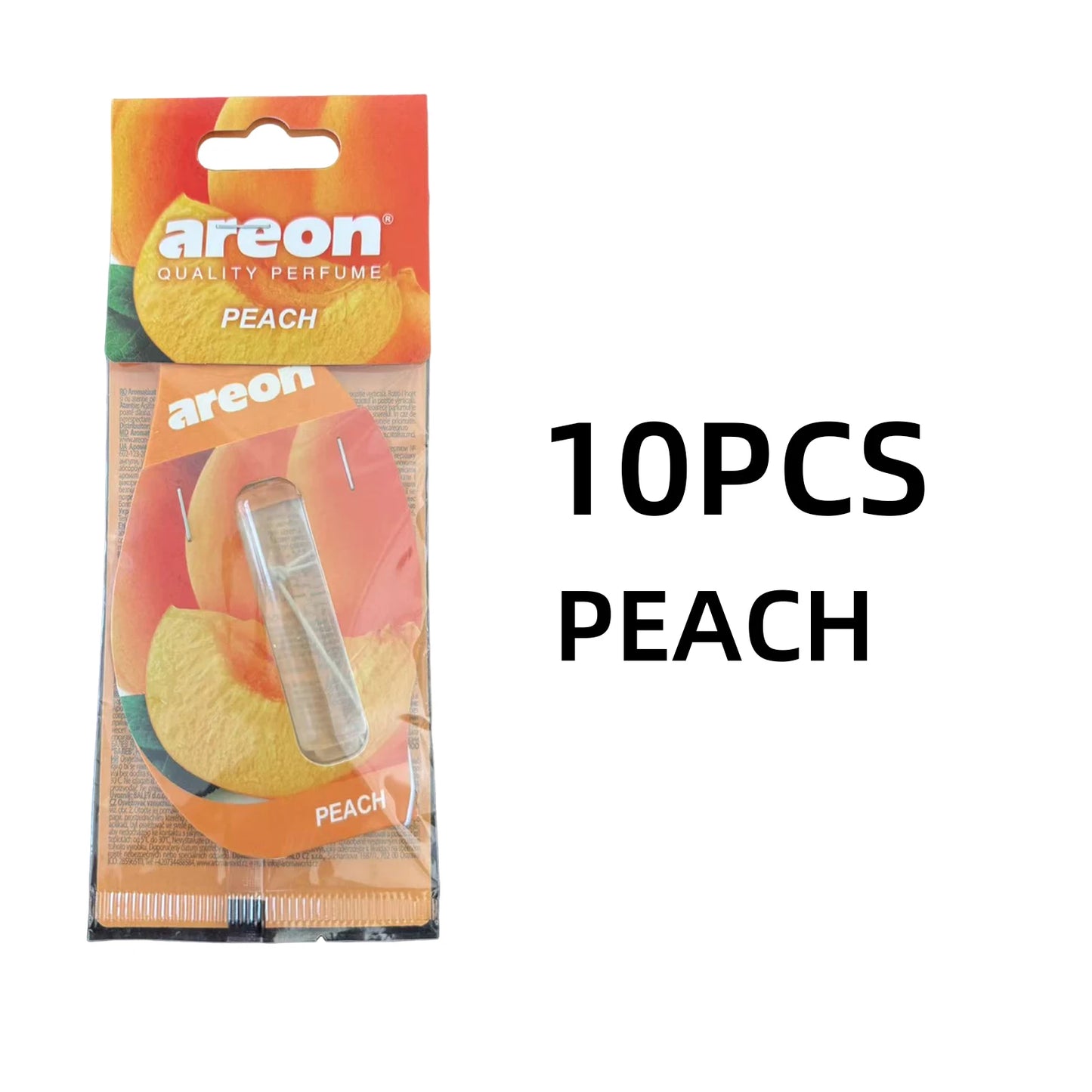 Areon 5/20pcs PEACH Scent Car Air Freshener, Natural Tea-Scented Paper, Car-Mounted Hanging Type, Car Interior Accessories