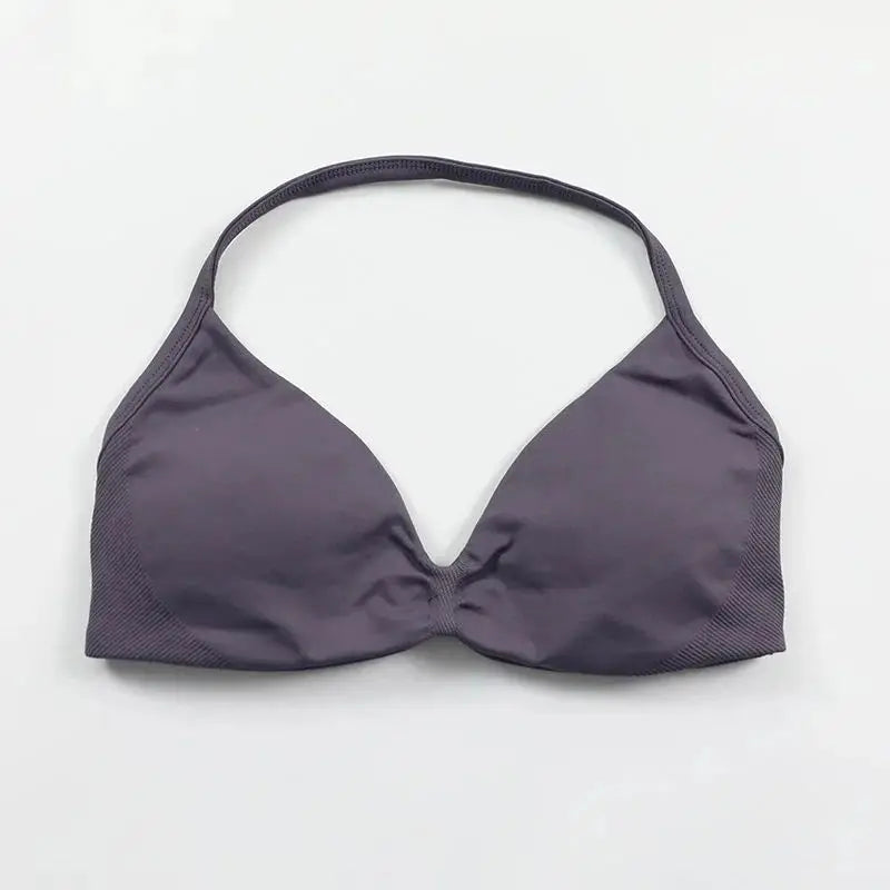 Impact Strappy Bra Gym Top Backless Yoga Bra Removable Cups Women Workout Clothing Seamless Bras Scrunch Workout Yoga Tank