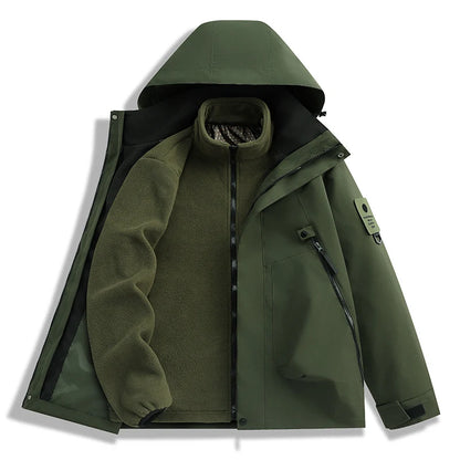 Paul 2026 Men's Thickened down Cotton Jacket Hooded Warm Workwear Ultra-Thick Outerwear Fashionable Urban Style Polyester Fiber