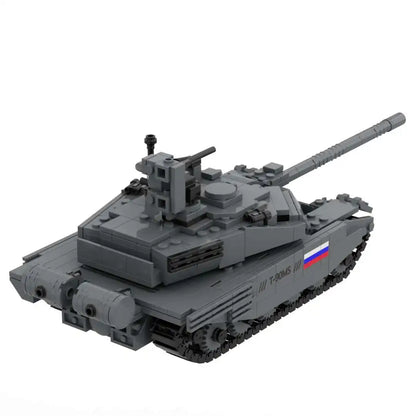 T-90MS Main Battle Tank Building Blocks Set Bricks Model Kit Camouflage Versions Assembly Armored Vehicle Toy Gift for Collector