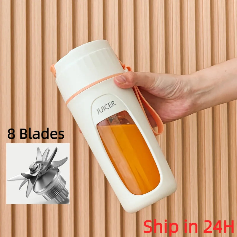 3000mAh Portable Juicer Mini Electric Blender Multifunction Juice Maker Machine Fruit Mixers Extractor Smoothies Mixer 8 Blades