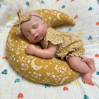 OtardDolls 18-inch Sleeping Loulou Realistic Painted Skin Silicone Reborn Doll Anatomically Correct Waterproof Girl Toy Gift