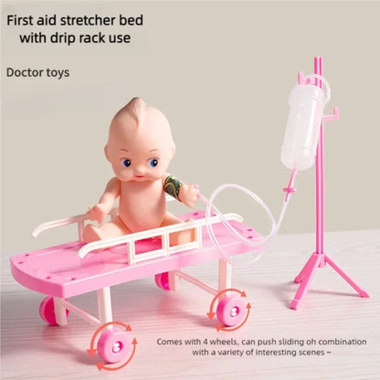 Doctor Nurse Role Play Set Medical Tools With Stethoscope Injectors In A Pretend Play Trolley Box Ideal Gift for Kids Boys girls