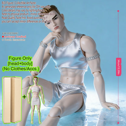 12.6 Inch 1/6 Fashion BJD MJD Supermodel Doll Ball Jointed Posable Collectible Realistic Hair NoClothes