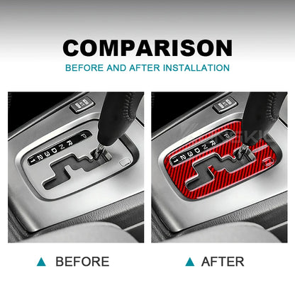 Real Soft Carbon Fiber Sticker For Subaru Impreza 2005 2006 2007 Gear Shift Panel Outlet Vent CD Frame Interior Accessories