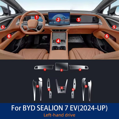 Auto Central Control TPU Navigation Anti Scratch interior Protection Film Navigation For BYD SEALION 7 EV 2024 Accessories