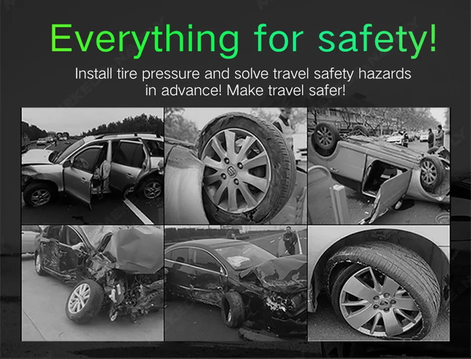 NaviFly Smart Car TPMS Tyre Pressure Sensor Monitoring System For Toyota Series Digital LCD Tire Display 4Pcs External Internal