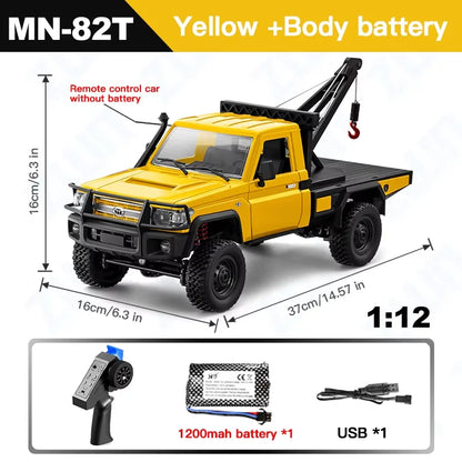 ZWN MN82 MN82PRO MN82S MN82T 1:12 RC Car With LED Lights 2.4G Professional 4WD Remote Control Pickup RC Truck Mode for Kid Gift