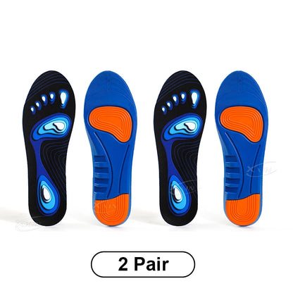 【Xxin】Elastic  Sports Insole Memory Silicone Gel Insoles Breathable Shoe Inserts Men Women Comfortable Shoe Pad Size 34-45