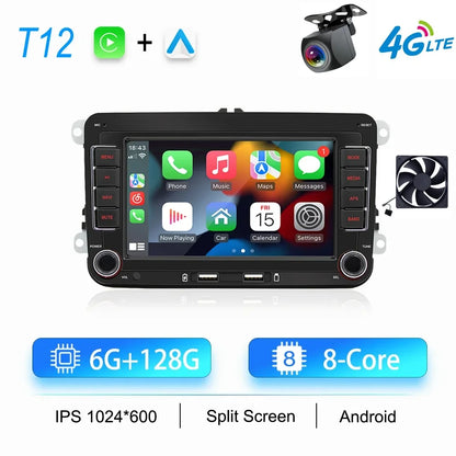 2Din Car Radio Android for Volkswagen Golf 5 6 Polo Passat B6 B7 CC Skoda Jetta Universal Multimedia Carplay Wifi GPS Navigation