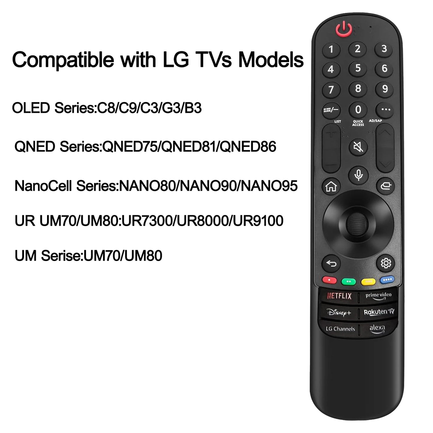 MR24GA Magic Remote Control AKB76045003 Compatibility All 2020-2024 LG Smart TVs with Voice and Pointer Function
