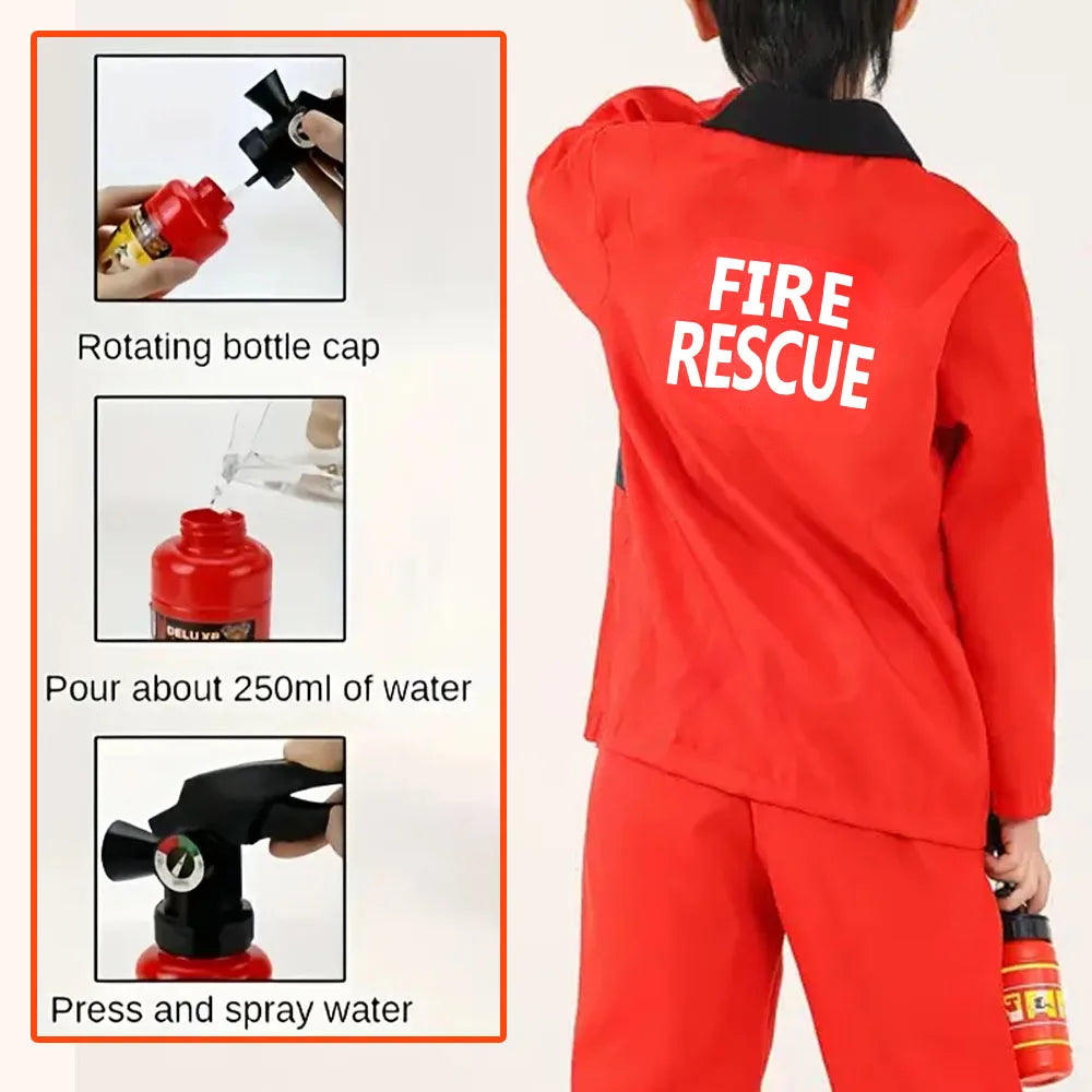 7-Piece Children's Fire Rescue Toy Set, Pretend Play Firefighter Tool Toy Set, Role-Playing Costume, Boy's Toy, Holiday Costume, Birthday Gift, Holiday Gift, Christmas Gift, Halloween Gift