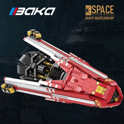 2107PCS Space Navy Battleship Building Blocks Spaceship Model Bricks Desktop Decoration Diy Toy For Kids Holiday Gifts Boys