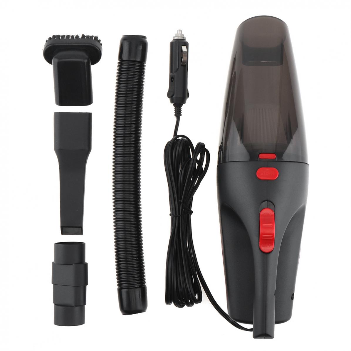 12V 5M 120W Car Vacuum Cleaner Wet Dry Portable Handheld Dual Use Mini Auto Vacuum Cleaner with Washable HEPA Filter LED Light