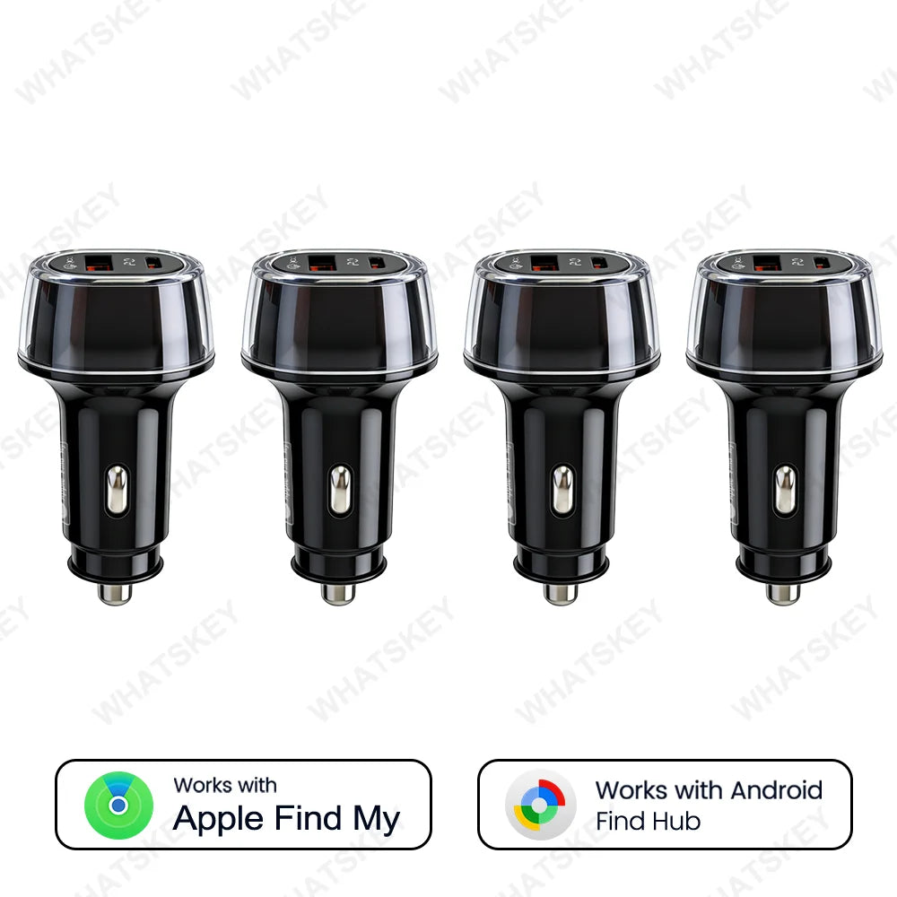1- 4Pack For IOS&Android System Car Phone Charger GPS Locator Tracker 30W USB Type C QC 3.0 Phone Fast Charging Power Adapter
