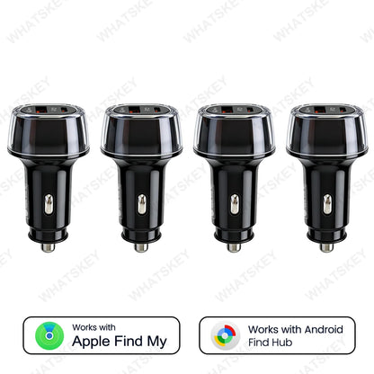 1- 4Pack For IOS&Android System Car Phone Charger GPS Locator Tracker 30W USB Type C QC 3.0 Phone Fast Charging Power Adapter
