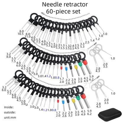 Car Terminal Removal Tool Kit - Wiring Harness Connector Pin Extractor Set with Storage Case for Automotive Electrical Repair