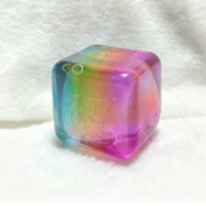 Schylling NeeDoh Rainbow Cube Squishy Fidget Toy CubeStress Relief and Fingertip Release Toy Sensory Stress Reliever Fidget Tool