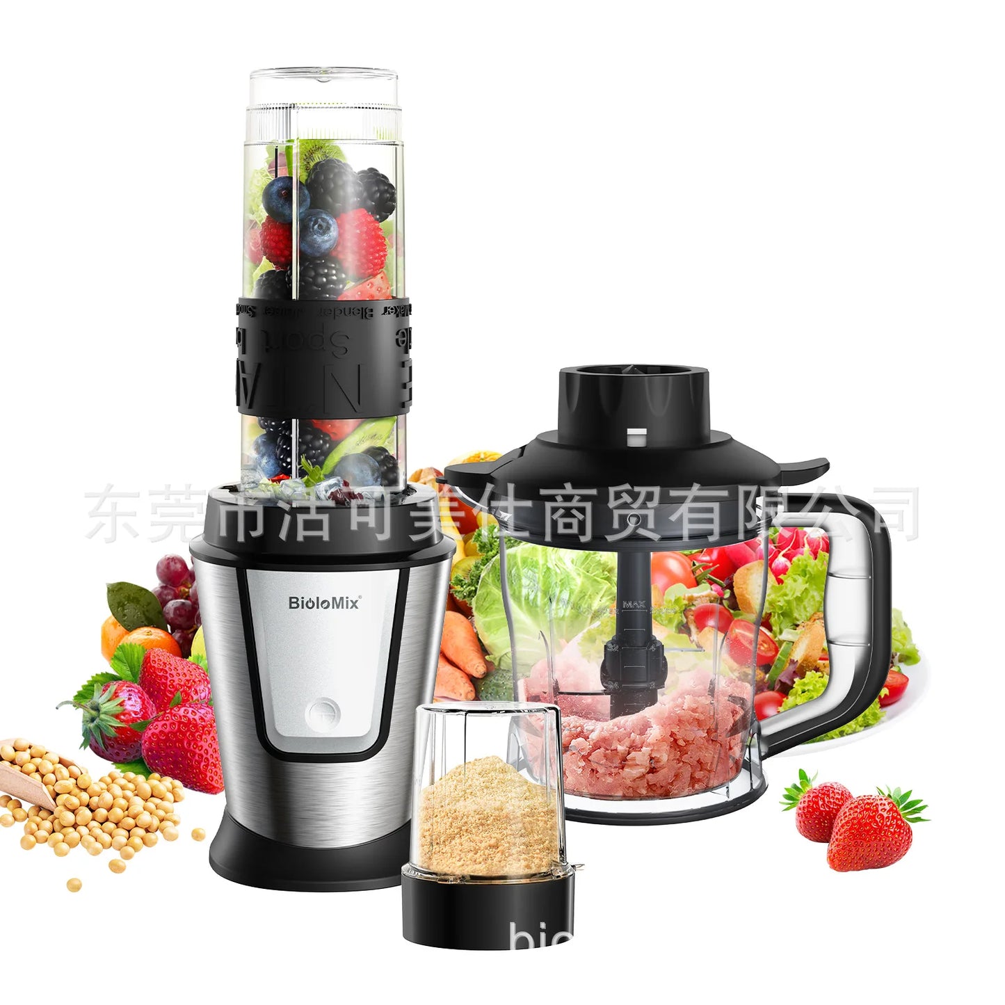 Multifunctional household electric mixer juicer grinder kitchen stick food supplement machine meat grinder