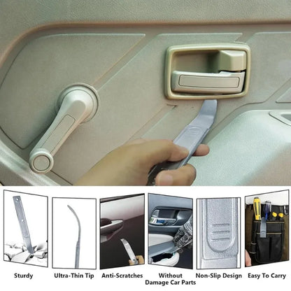 1PCS 4140 Car Pry Bar Trim Removal Tool, Auto Door Dashboard Panel Pry Tool, Vehicle Interior Disassembly Repair Hand Tools
