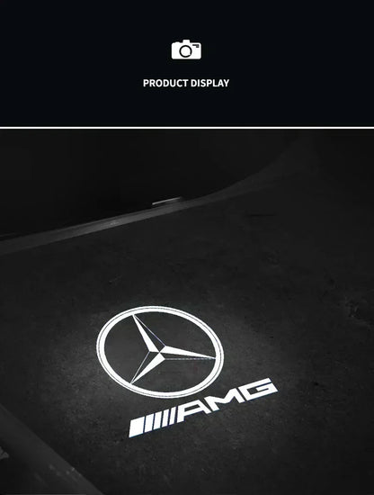 QQ 2pcs Car door welcome light logo Emblem Mercedes Benz AMG A C E GLC GLA GLE GLB Class W177 W205 W212 W213 X253 X156 W166 X247