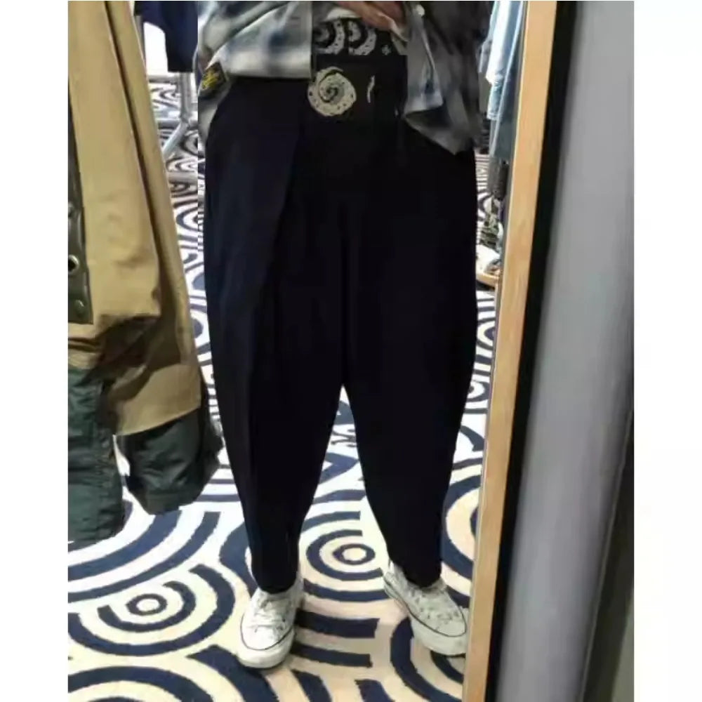 Kapitalvintage Hirata Kazuhiro Totem Cotton Whirlpool Elastic Waist Loose Men's and Women's Velcro Jeans