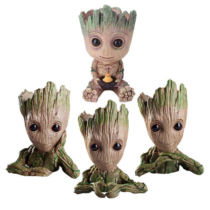 Groot Flower Home Decoration Vases Multifunction Groot Flower Pot Ornaments Arrangement Action Character Figurine Pen Holder